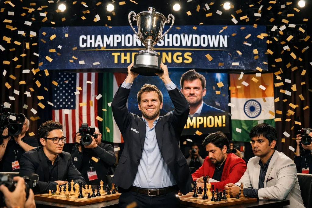 Carlsen Wins Champions Showdown in St. Louis After Beating Caruana, Nakamura, and World Champion Gukesh